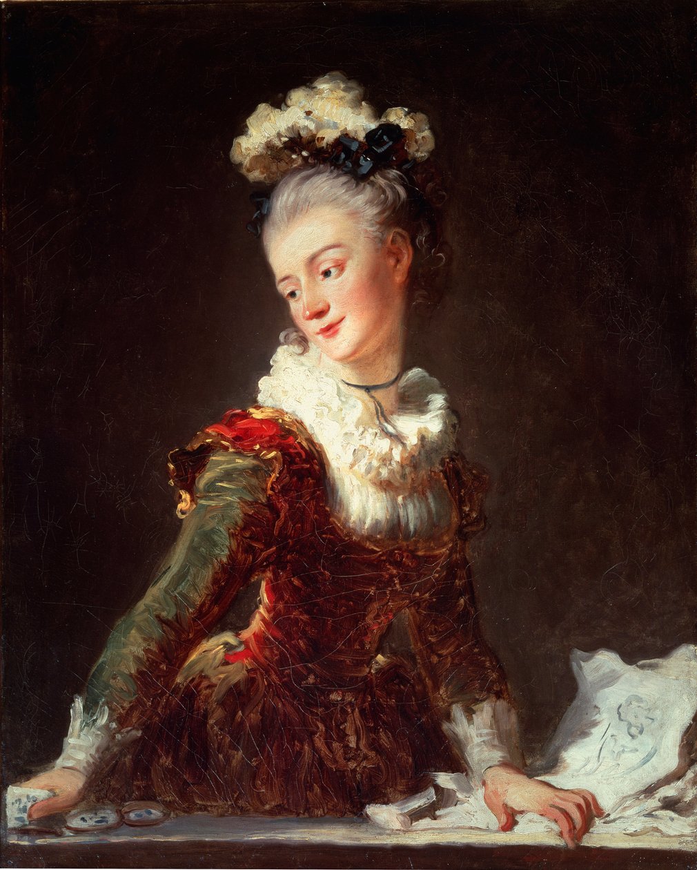 オペラ座の初代ダンサー、マリー・マドレーヌ・ギマールの肖像（1769年頃）（油彩・キャンバス 作： ジャン・ホノレ・フラゴナール