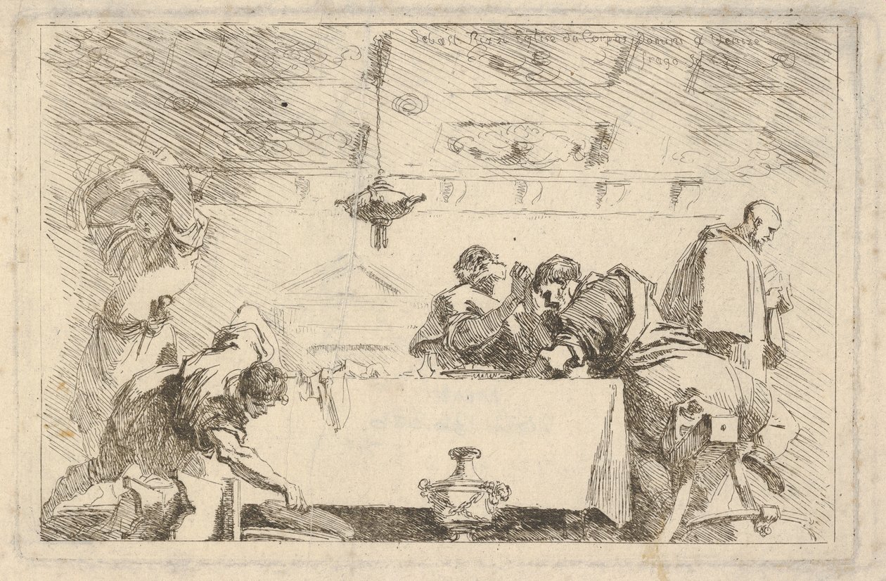 最後の晩餐、ca。 1761-64。 作： ジャン・ホノレ・フラゴナール