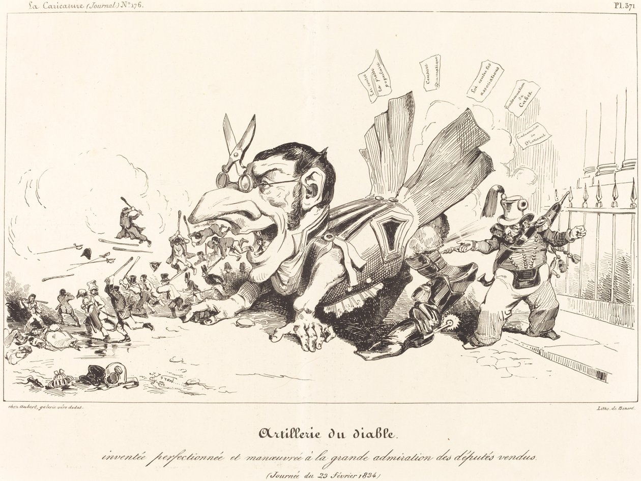 Artillerie du Diable (悪魔の砲兵隊) 作： Jean Ignace IsidoreGrandvilleとEugeneHippolyte Forest