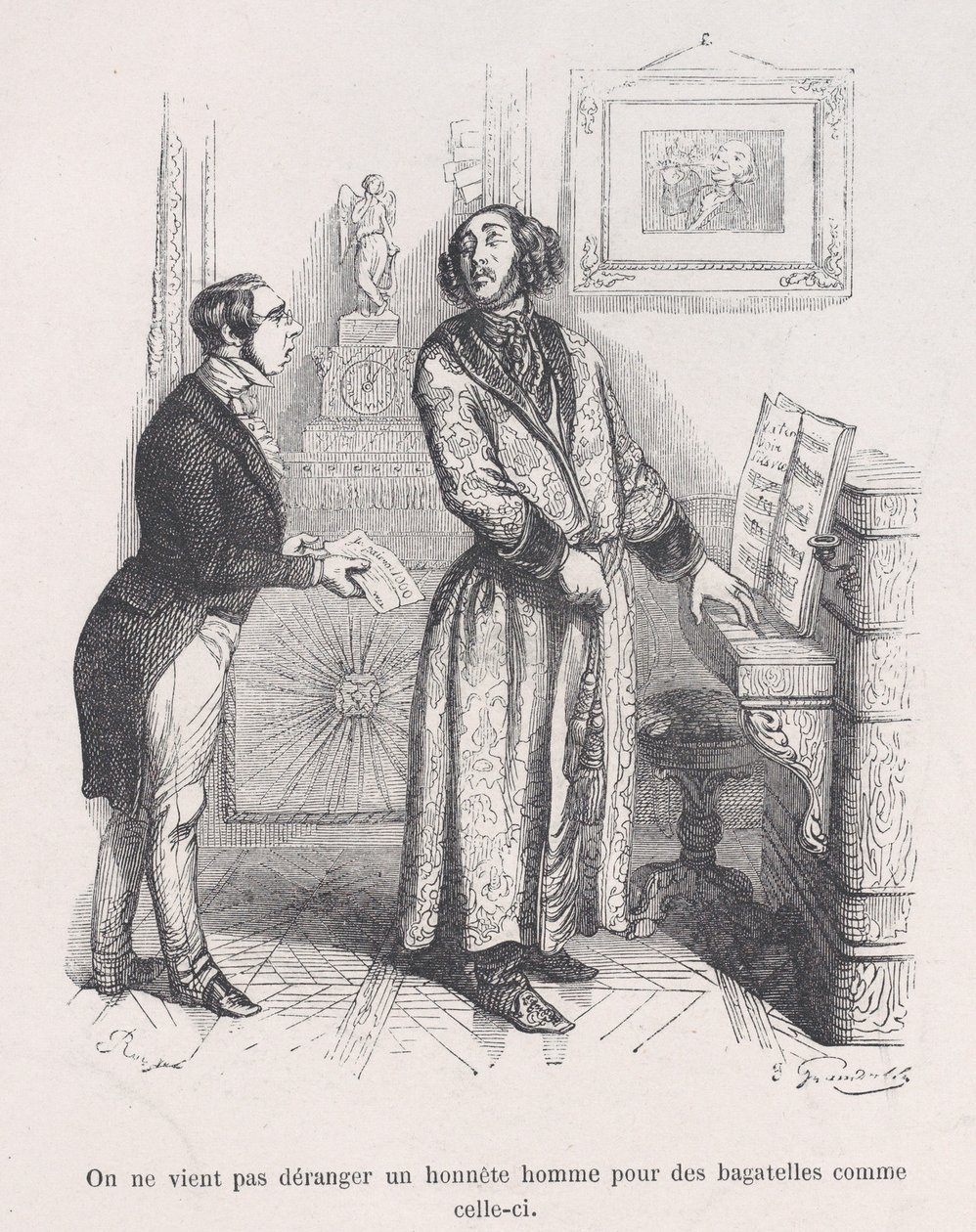 こんな些細なことで正直者を悩ませてはいけない。"Little Miseries of Huma... "より、1843年。 作： ジャン・イグナス・イシドール・ジェラール