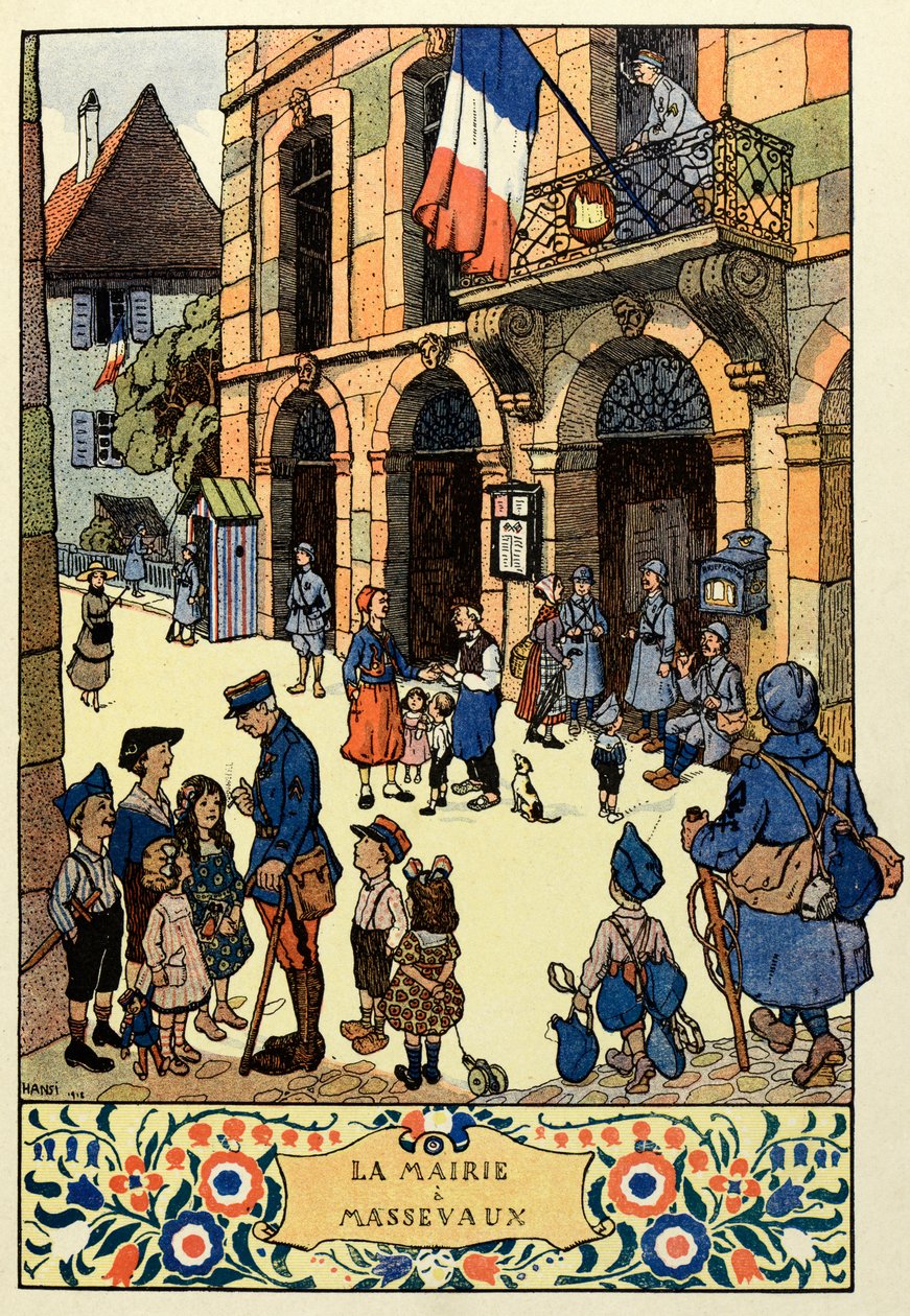 三色の楽園。 Massevaux 1918 の市庁舎。 作： ジャン・ジャック (1873-1951) ワルツ