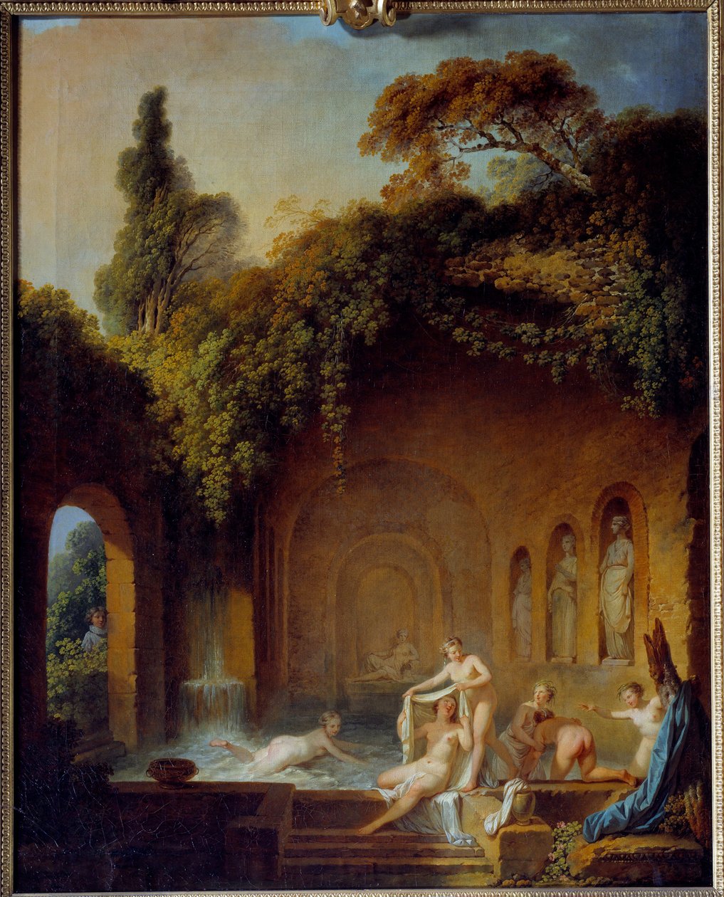ニンフの浴場 ジャン・ジャック・フランソワ・バルビエ・ラン(1738-1826) 画 19世紀 ルーアン、ボザール美術館 作： ジャン・ジャック・フランソワ・ル・バルビエ