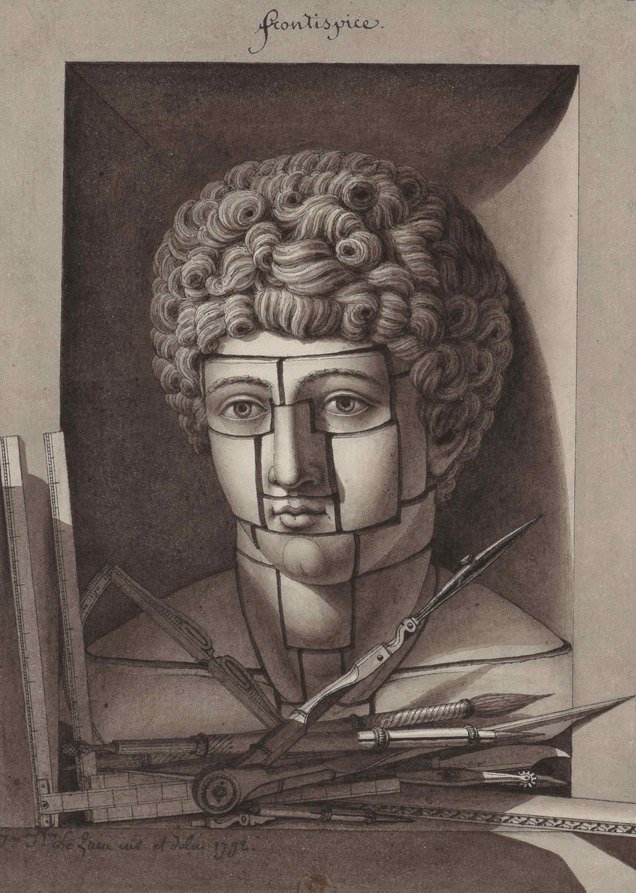 描画の基本原理に適用された新しい方法の口絵、1792年。 作： ジャン・ジャック・レキュー
