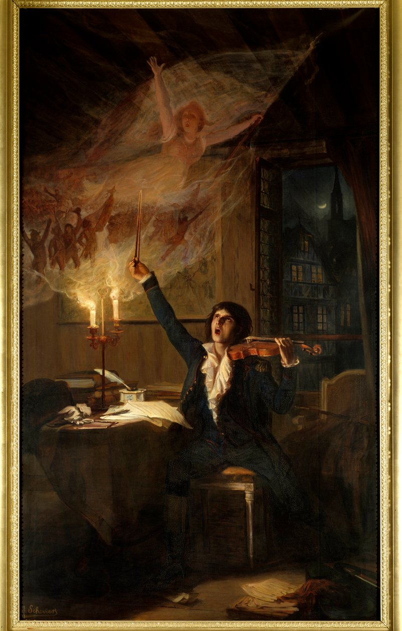 マルセイエーズを作曲したクロード・ジョセフ・ルジェ・ド・リズールルジェ・ド・リル（1760-1836）フランス軍の将校で「ラ・マルセイエーズ」の作曲者。シェレール・ジャン・ジャック（1855-1916）による絵画。王を選べ。 作： ジャン・ジャック・シェラー