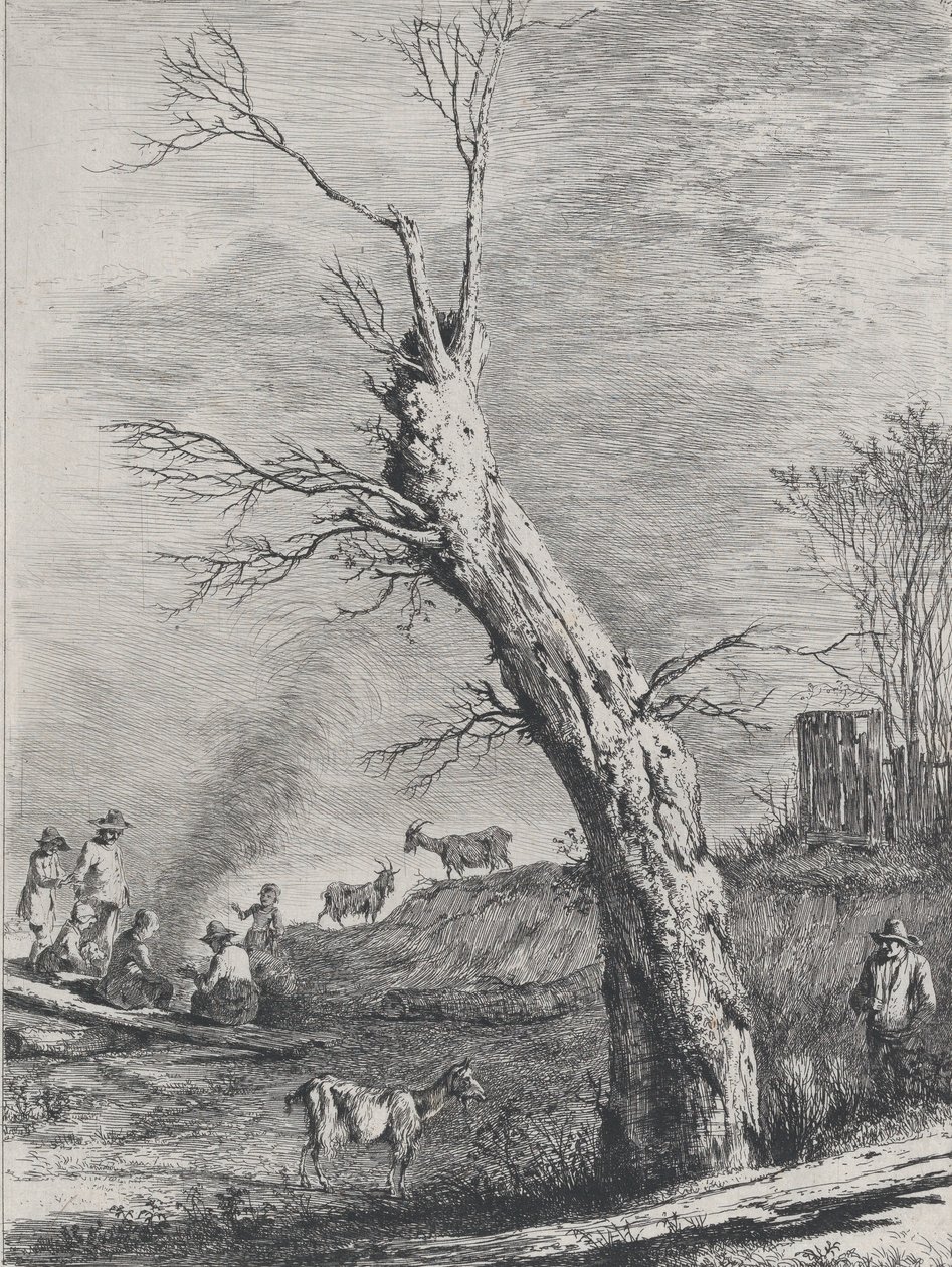 1795 年、サン シャモンで描かれた絵の後の冬。 作： ジャン・ジャック・ド・ボワシュー