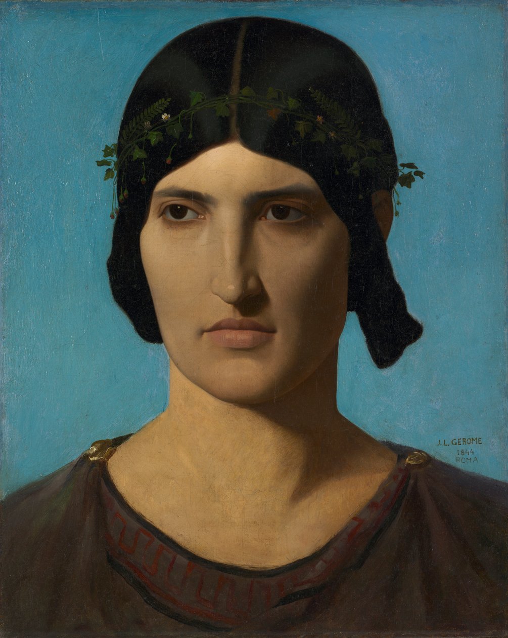 イタリア人女性の頭、1847-1860年。 作： ジャン・レオン・ジェローム