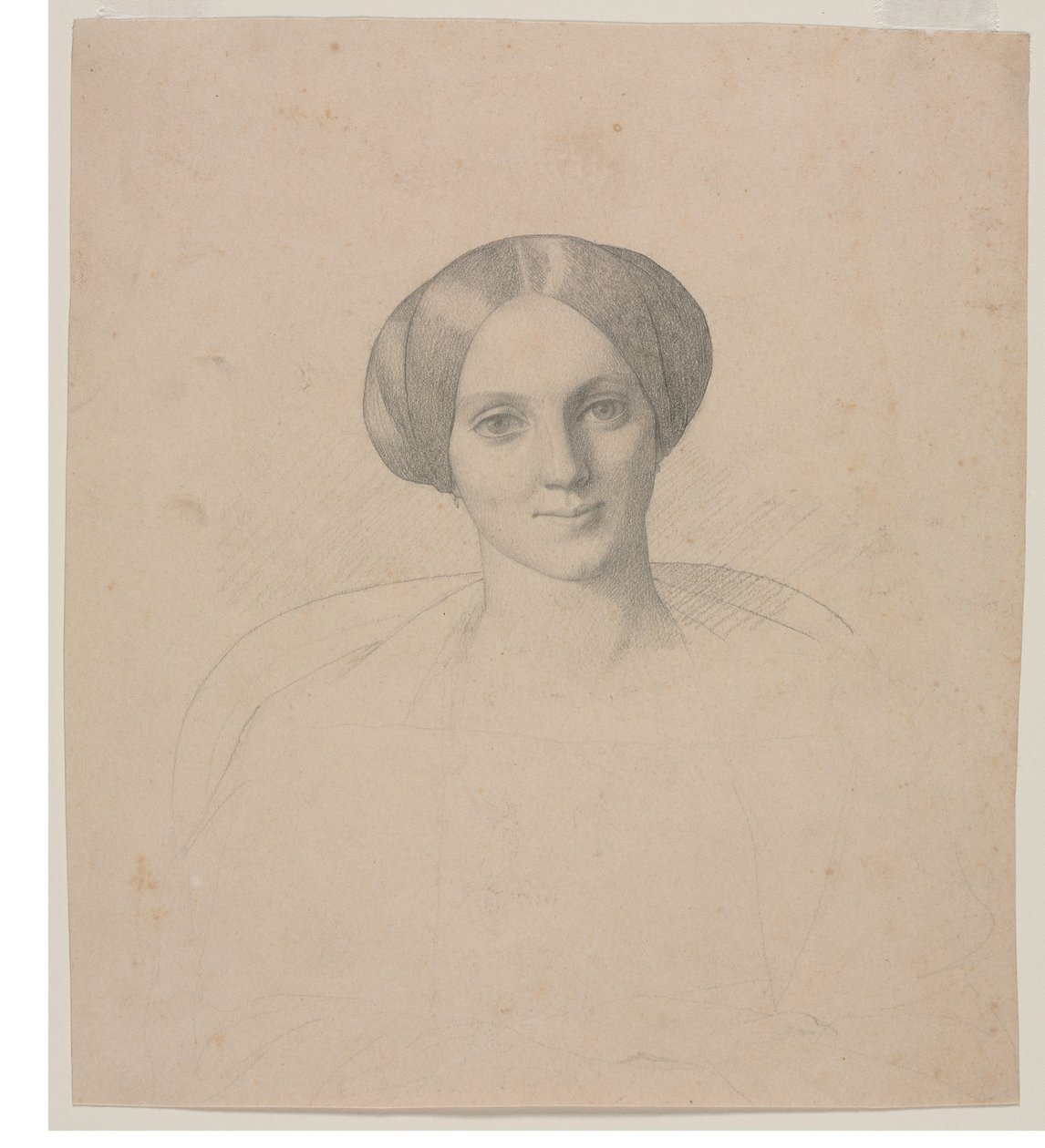 女性の肖像画の頭、1800年代。 作： ジャン・レオン・ジェローム