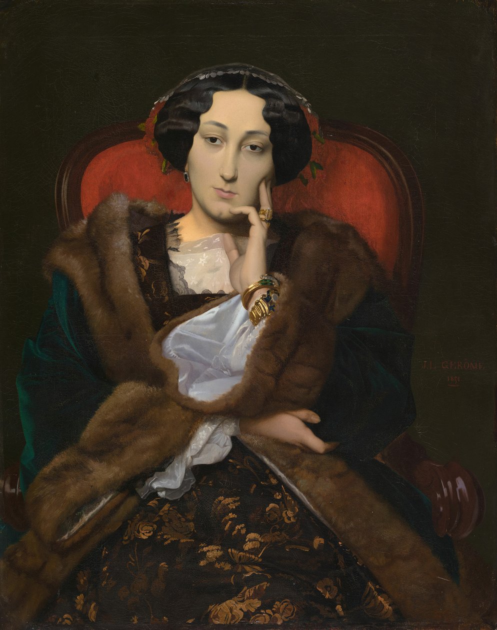 女性の肖像、1851年。 作： ジャン・レオン・ジェローム