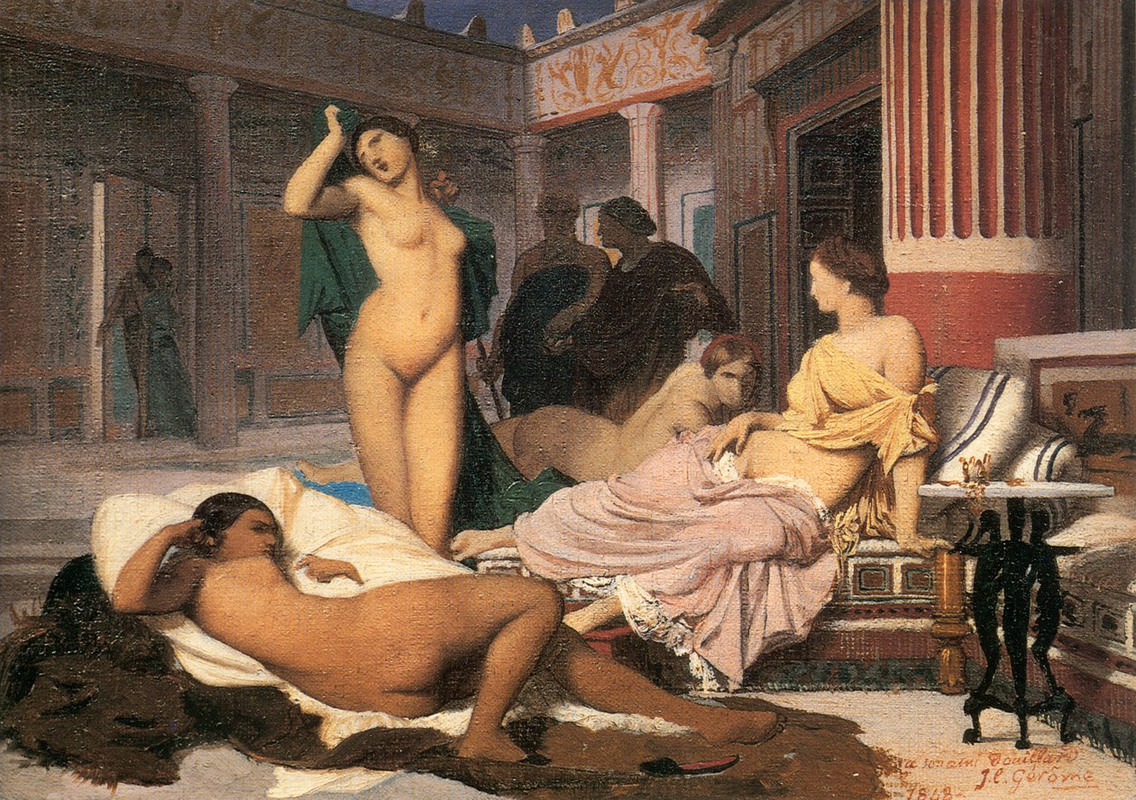 フランス語：Intérieur grec ギリシャ語のインテリア


別タイトル: フランス語: Scène de gynécée Gynaeceum 作： ジャン・レオン・ジェローム
