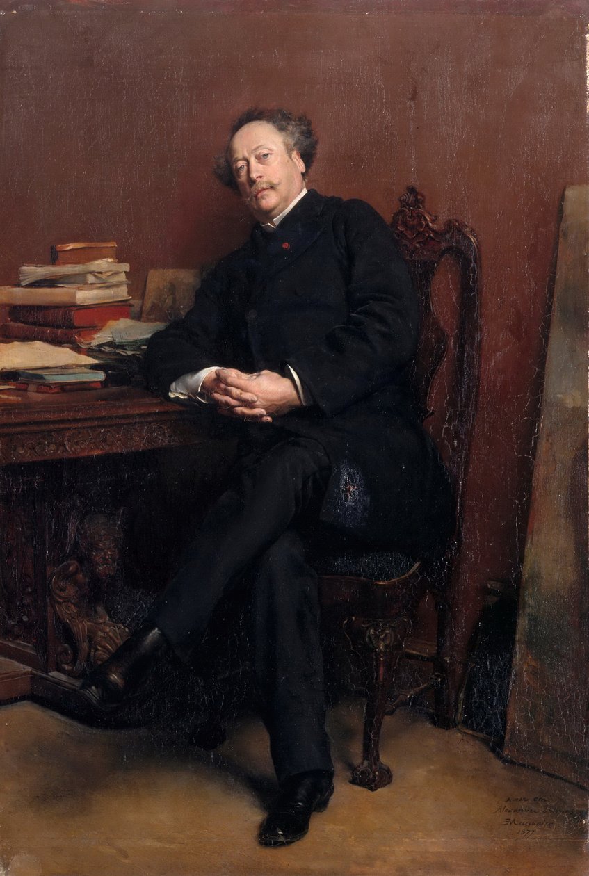 アレクサンドル・デュマ、フィルス1824-1895 作： ジャン・ルイ・アーネスト・メソニエ