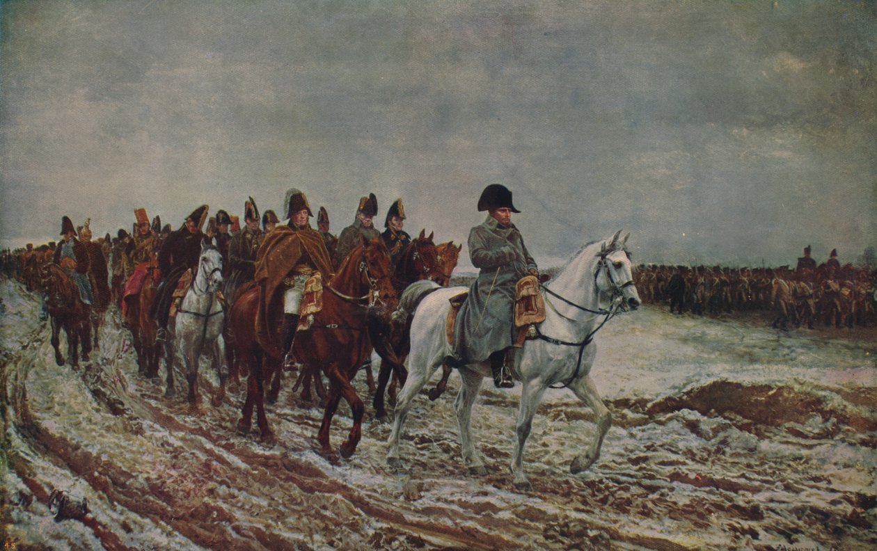 1814、1864、c1915のフランスのキャンペーン中のナポレオン 作： ジャン・ルイ・アーネスト・メソニエ