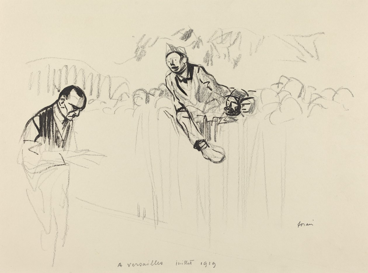 ヴェルサイユで 1919 年 7 月、おそらく 1919 年。 作： ジャン・ルイ・フォラン