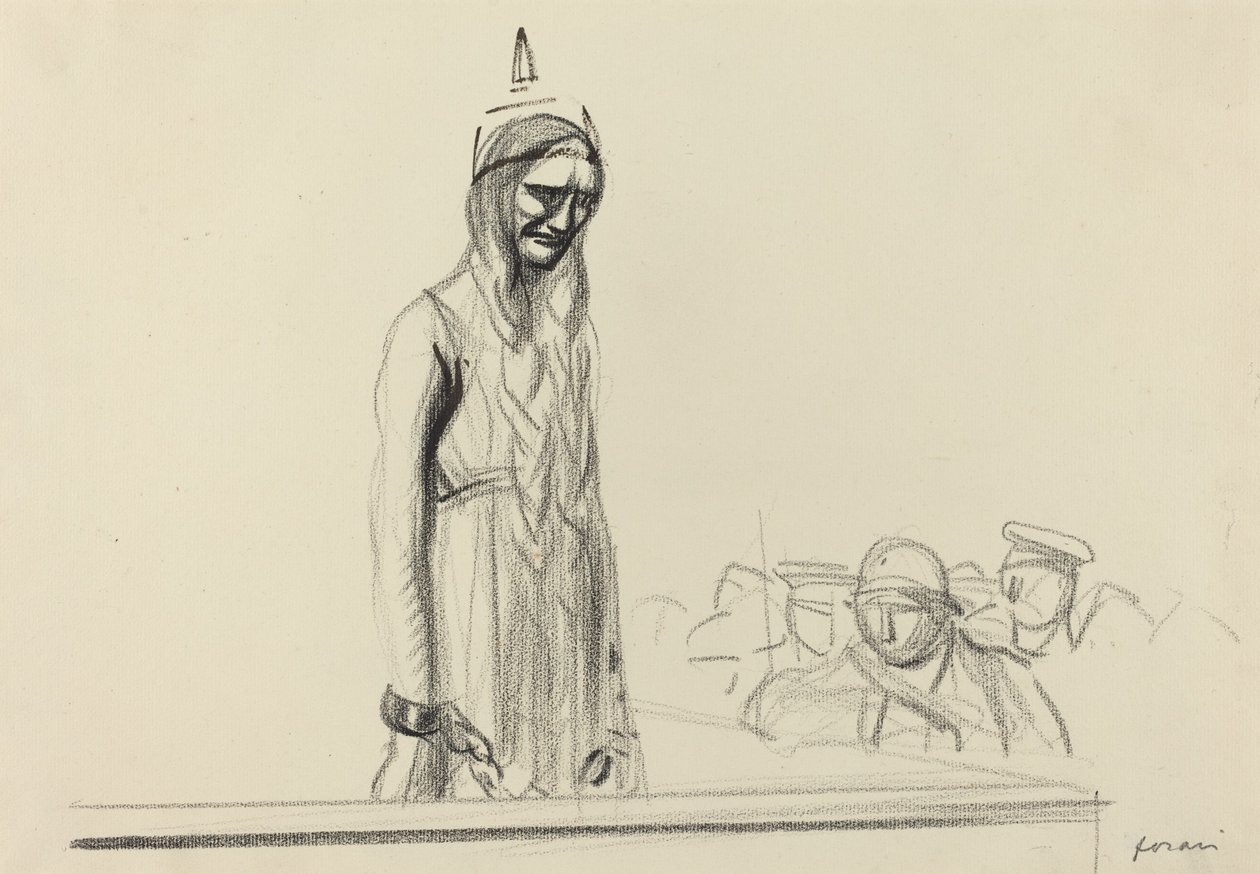 裁判官の前のゲルマニア、c。 19141919. 作： ジャン・ルイ・フォラン