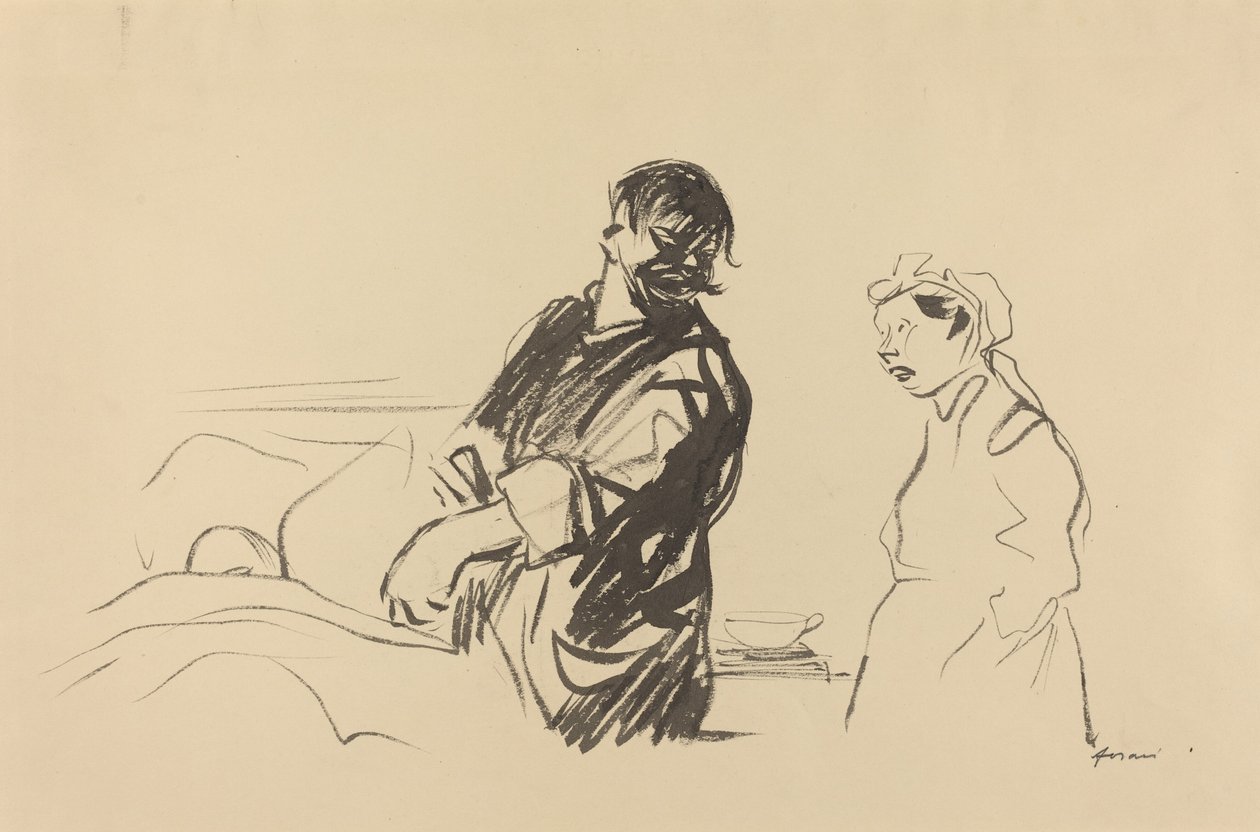 病院のシーン、c。 19141919. 作： ジャン・ルイ・フォラン
