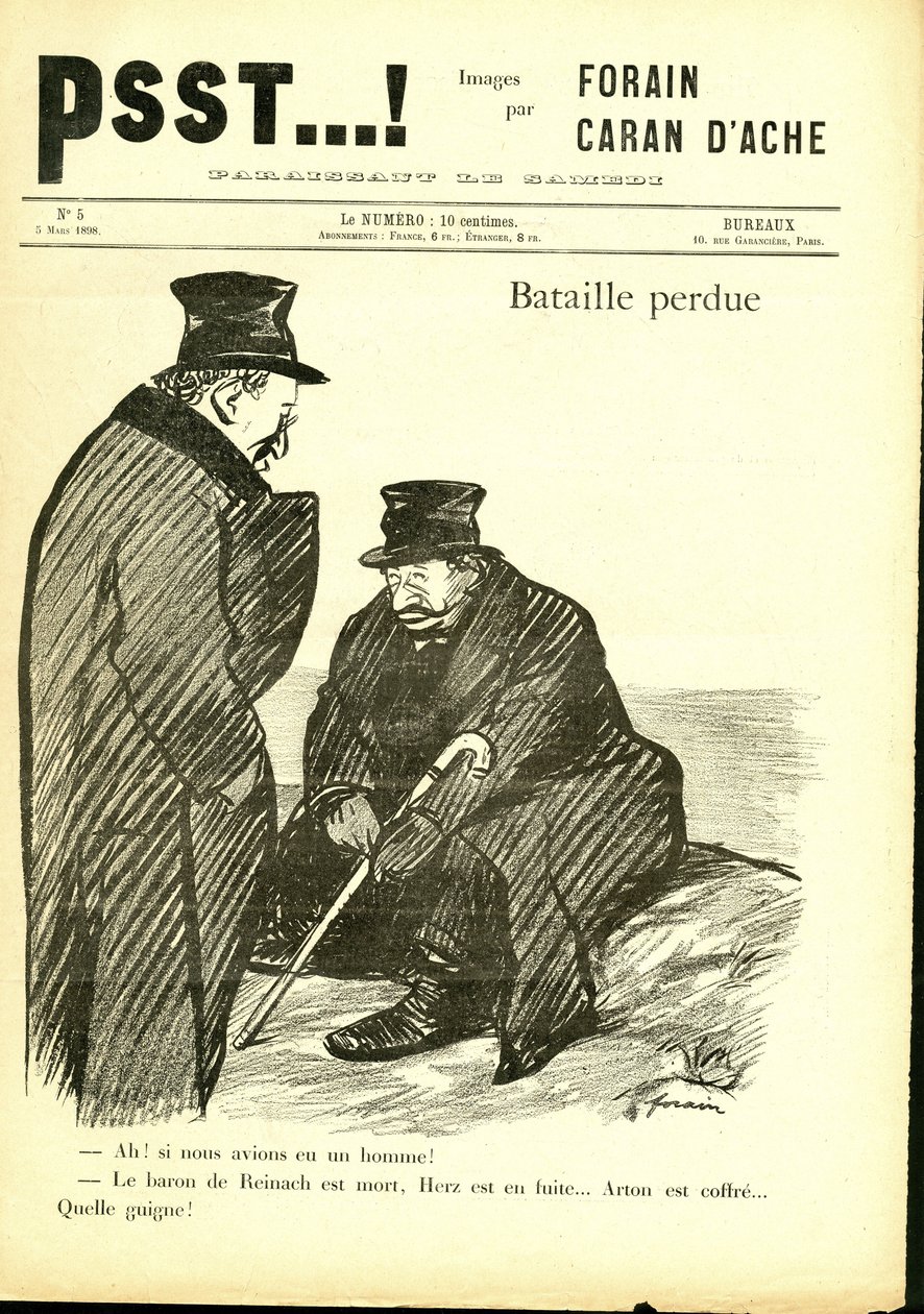 ジャン・ルイ・フォラン（1852-1931）が描いた「Psst...」のイラスト。 作： ジャン・ルイ・フォラン