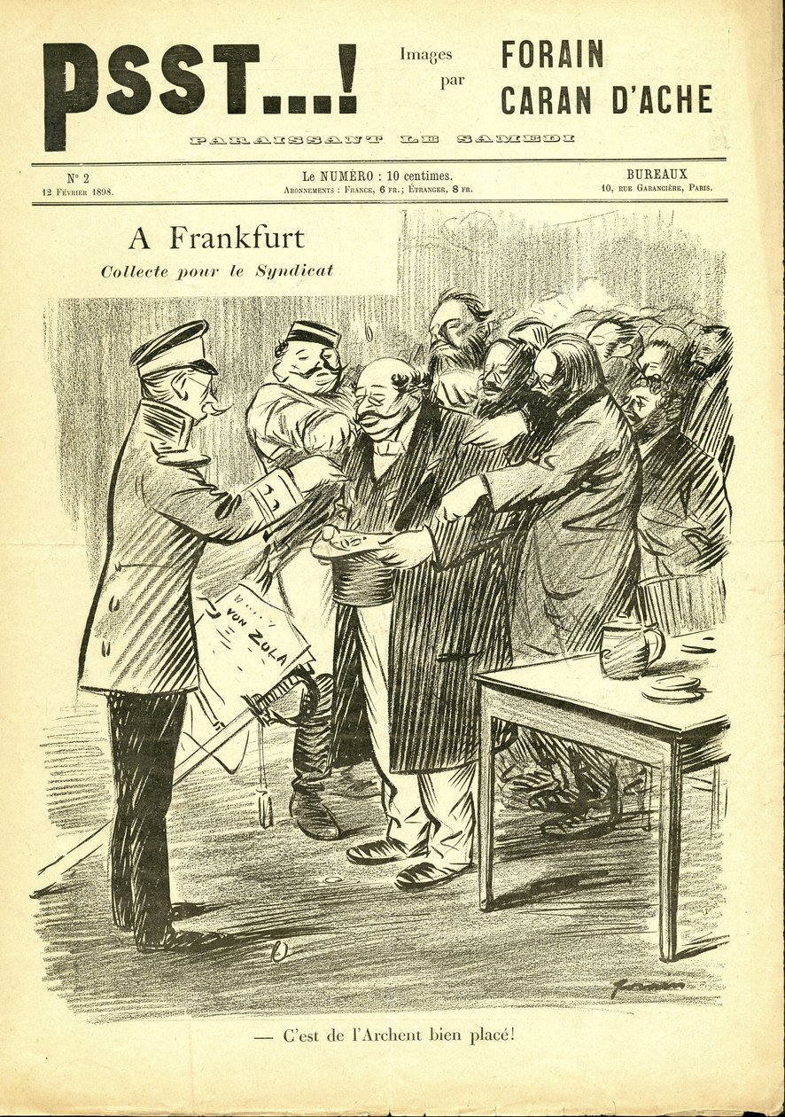 ジャン・ルイ・フォラン（1852-1931）が描いた「Psst...」のイラスト。 作： ジャン・ルイ・フォラン