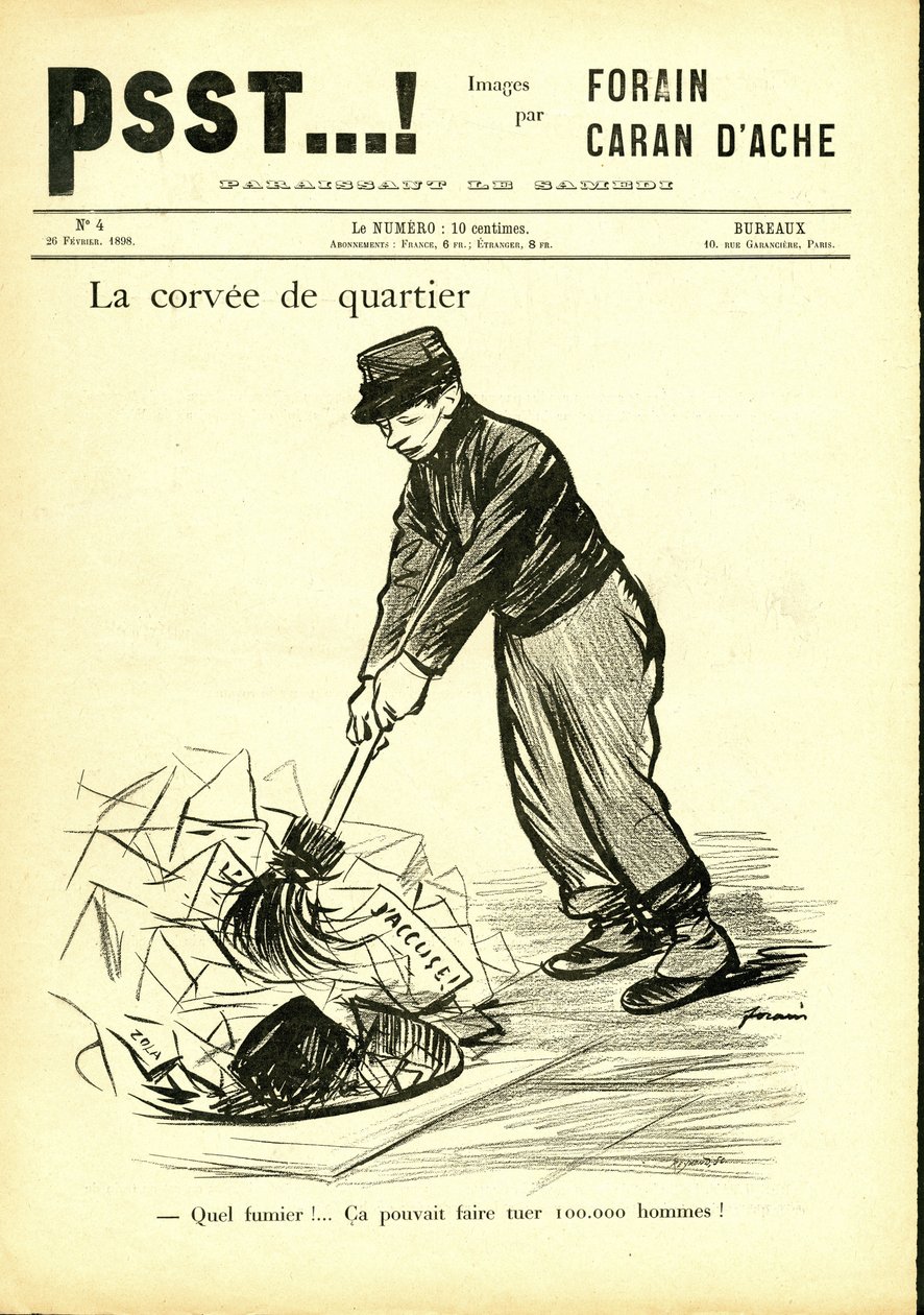 ジャン・ルイ・フォラン（1852-1931）が描いた「Psst...」のイラスト。 作： ジャン・ルイ・フォラン