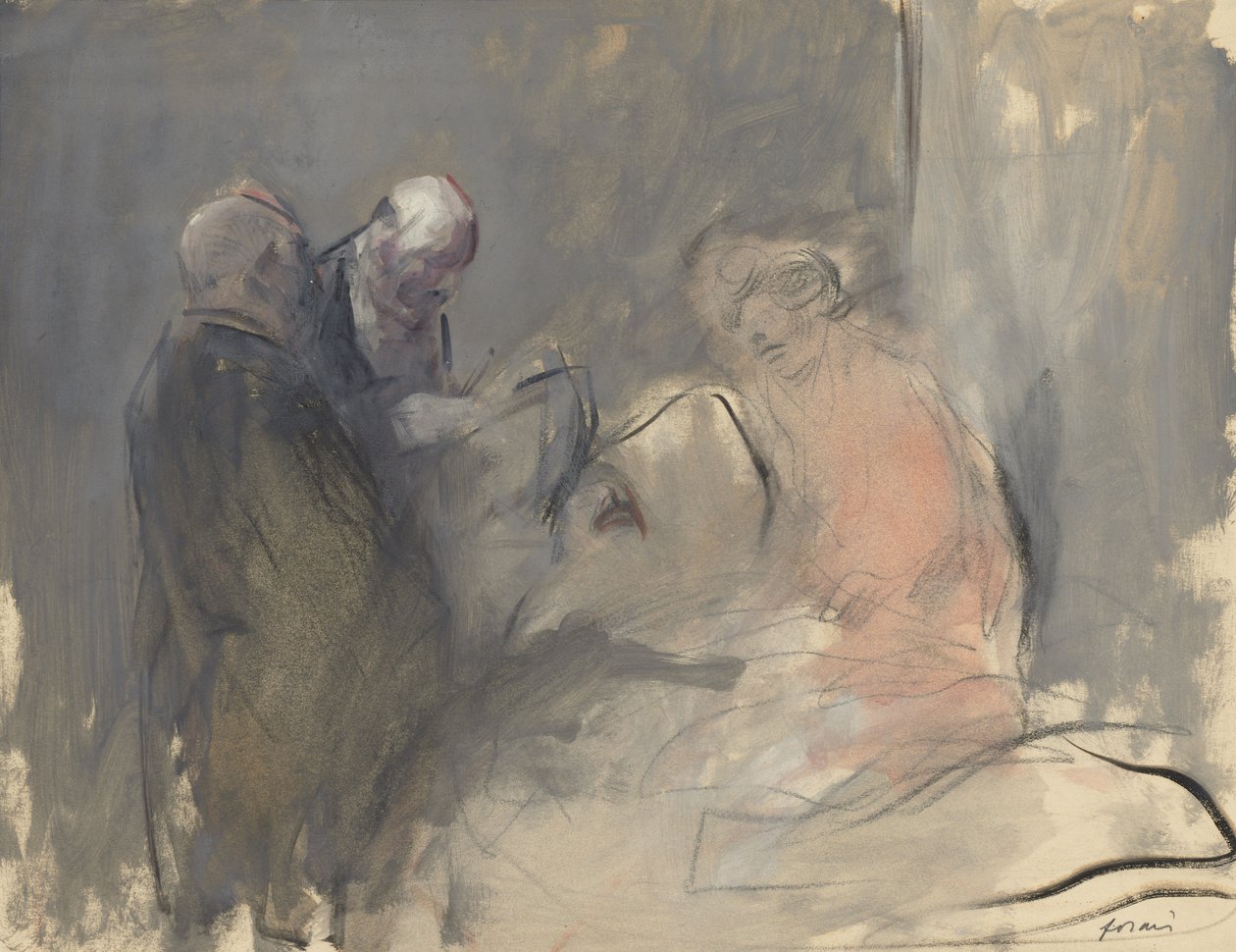 In the Hospital直訳：In the Hospital verso、第4四半期1800年代または最初の3分の1900 作： ジャン・ルイ・フォラン