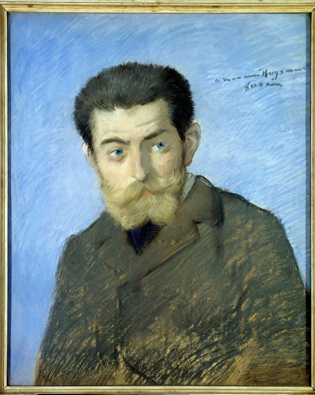 フランスの作家Charles Marie Georges Huysmans dit Joris Karl Huysmans（1848-1907）の肖像 Jean-Louis Forain（1852-1931）のパステル画 日。0,55x0,44 m 19世紀・フランスの作家シャルル・マリー・ジョルジュ・ヒュイスマンス（Joris Karl Huysmans）の肖像 作： ジャン・ルイ・フォラン