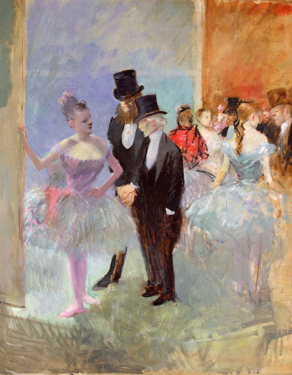 オペラの翼（ホワイエ内）c.1887 作： ジャン・ルイ・フォラン