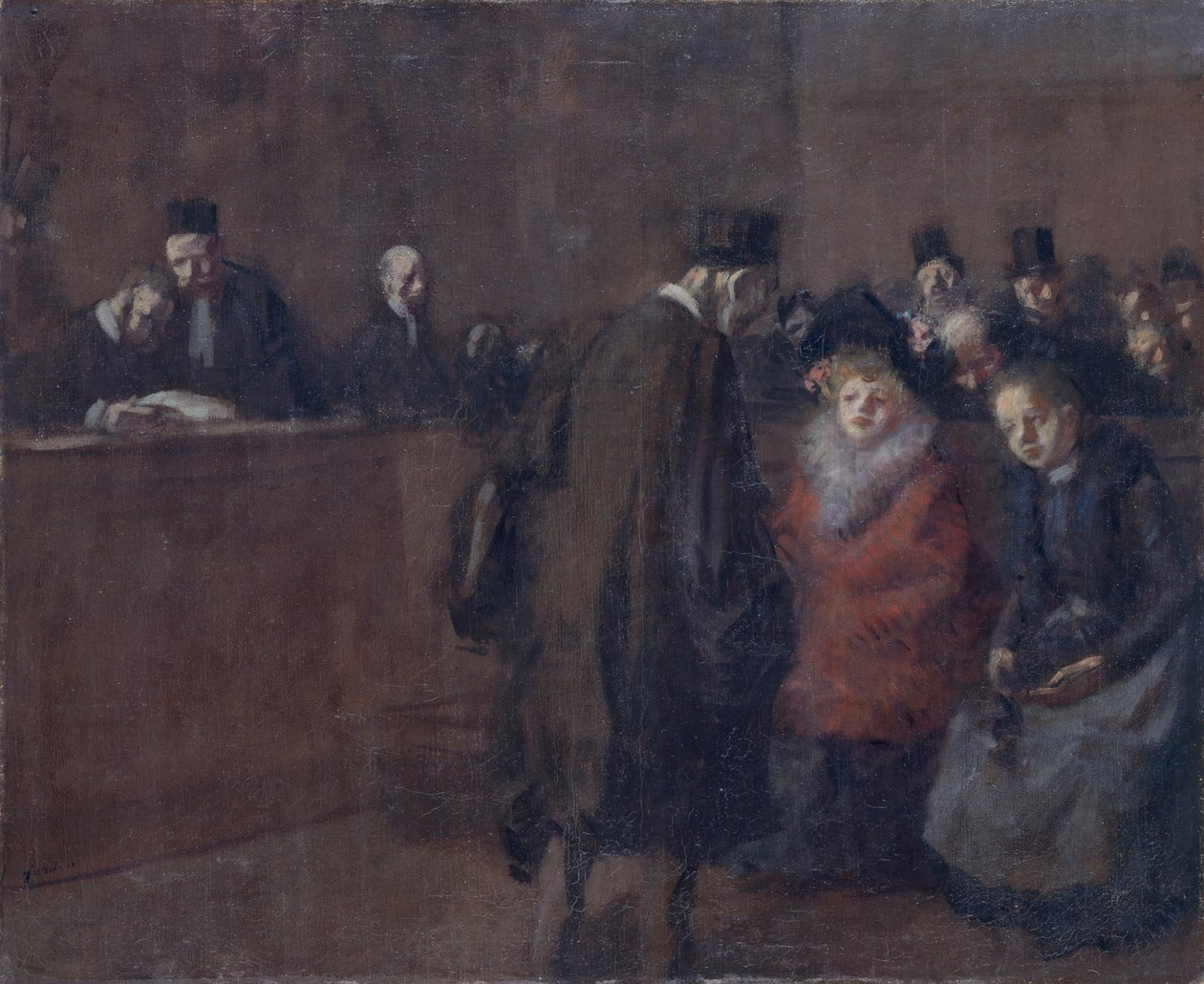 The law court Scene de tribunal」1910年 作： ジャン・ルイ・フォラン