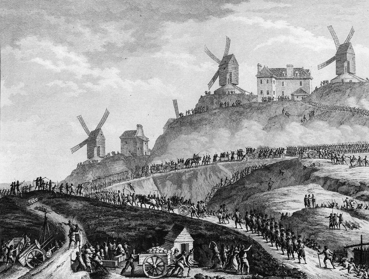フランス革命。7月15日のモンマルトルへのカノン・ド・パリの扉 作： Jean Louis II（後）Prieur