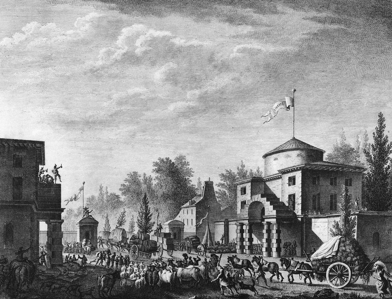 フランス革命。5月1日にパリの関所の入場を自由にする 作： Jean Louis II（後）Prieur