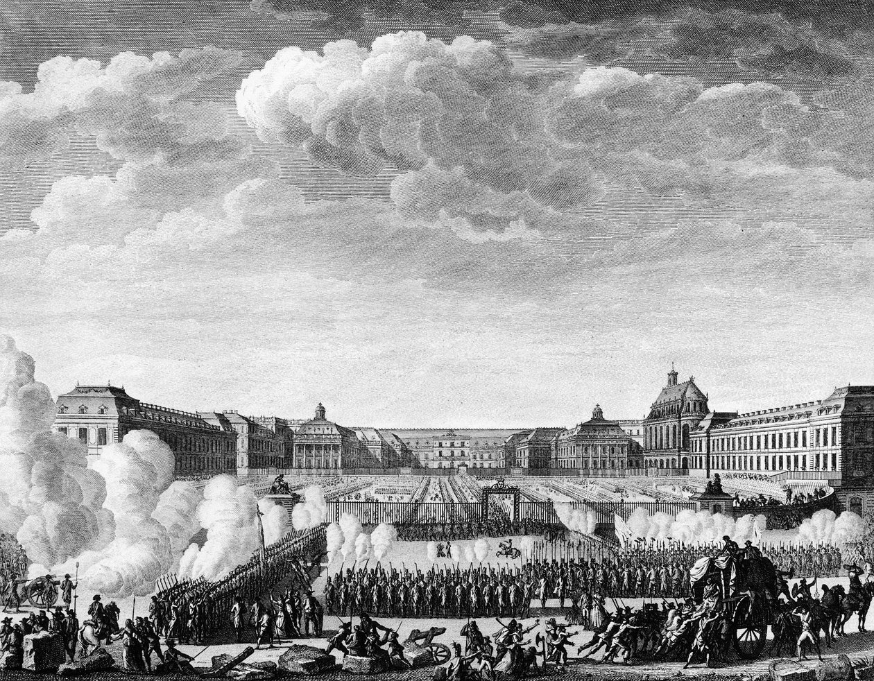 フランス革命：国王は10月6日にパリに来ることを約束した 作： Jean Louis II（後）Prieur