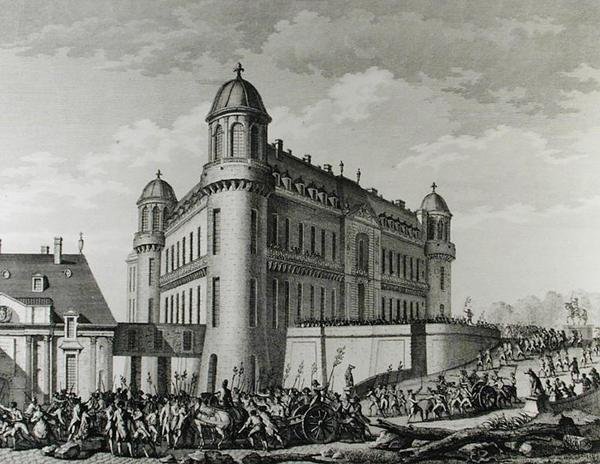 1789年8月9日、シャンティイからパリに運ばれた大砲 作： ジャン・ルイ・プリウール