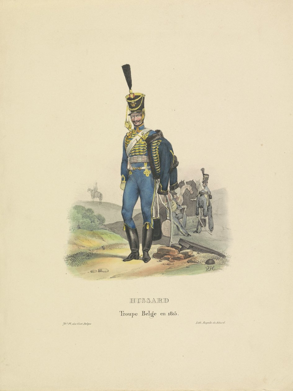 オランダのハッサー、1815 Hussard Troupe Belge en 1815 (オブジェクトのタイトル) 作： ジャン・ルイ・ヴァン・ヘメリック