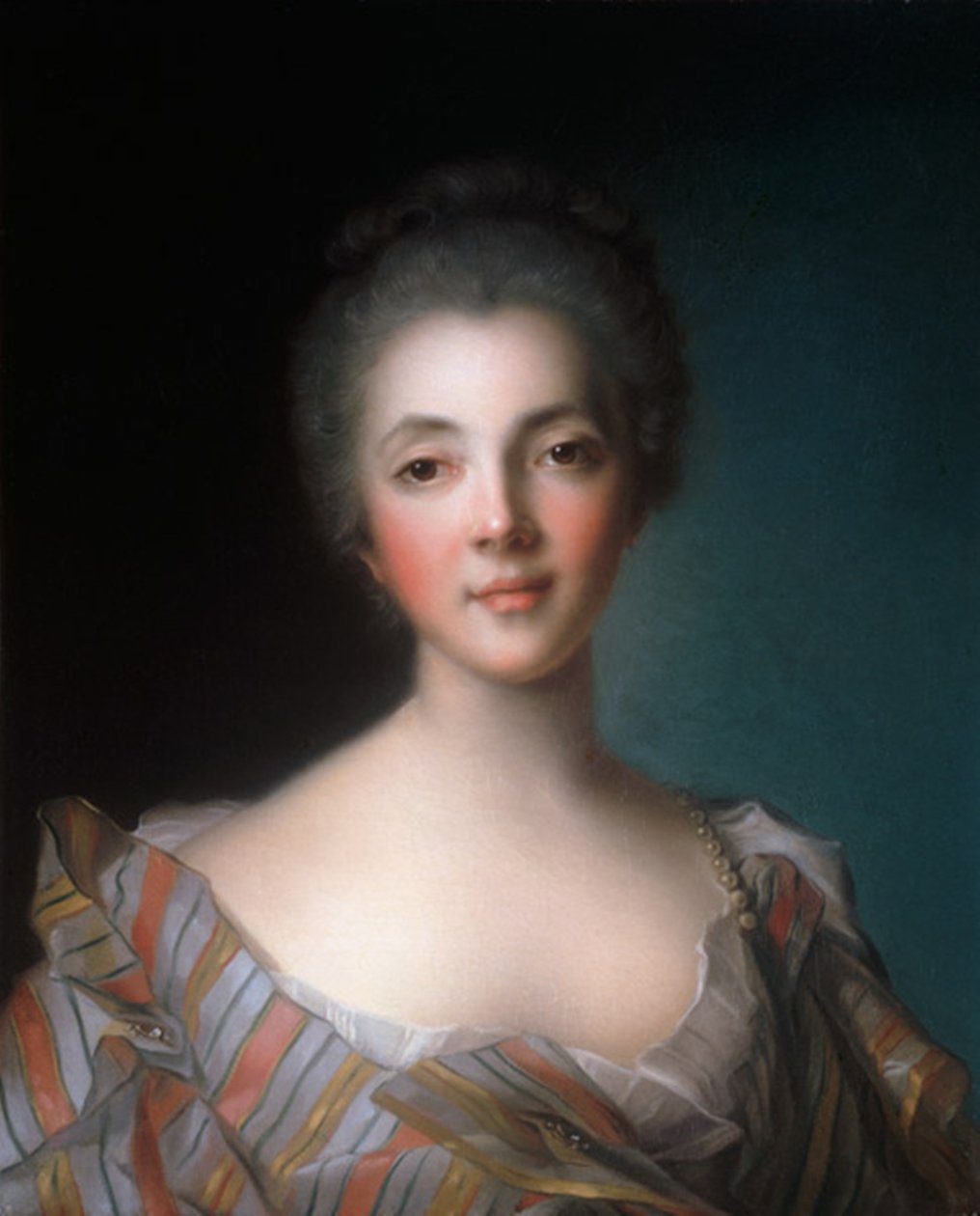 ルイーズ・マリー・マドレーヌ・ド・フォンテーヌ＝デュパン（1706-1799）の肖像。 作： ジャン・マルク・ナティエ
