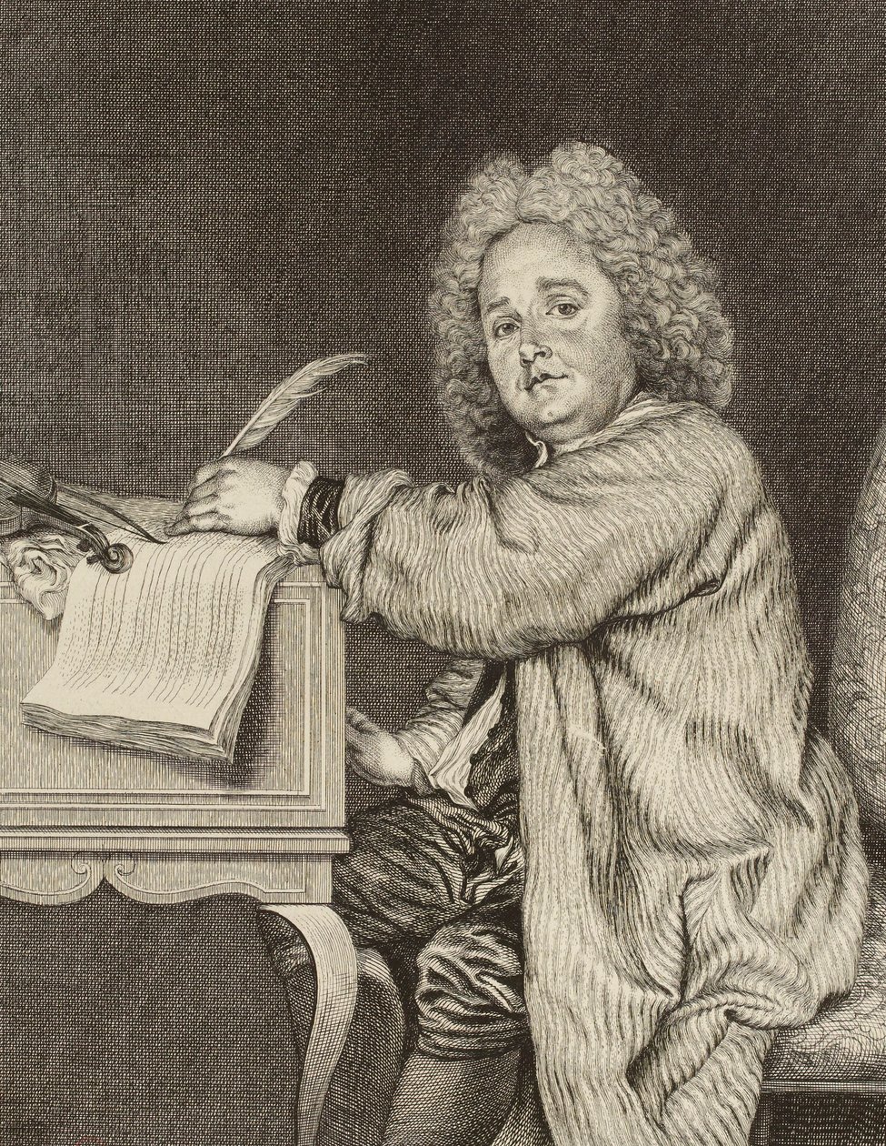 1718年以降、1666年から1747年までの作曲家ジャン・フェリ反逆者の肖像。 作： ジャン・モイロー