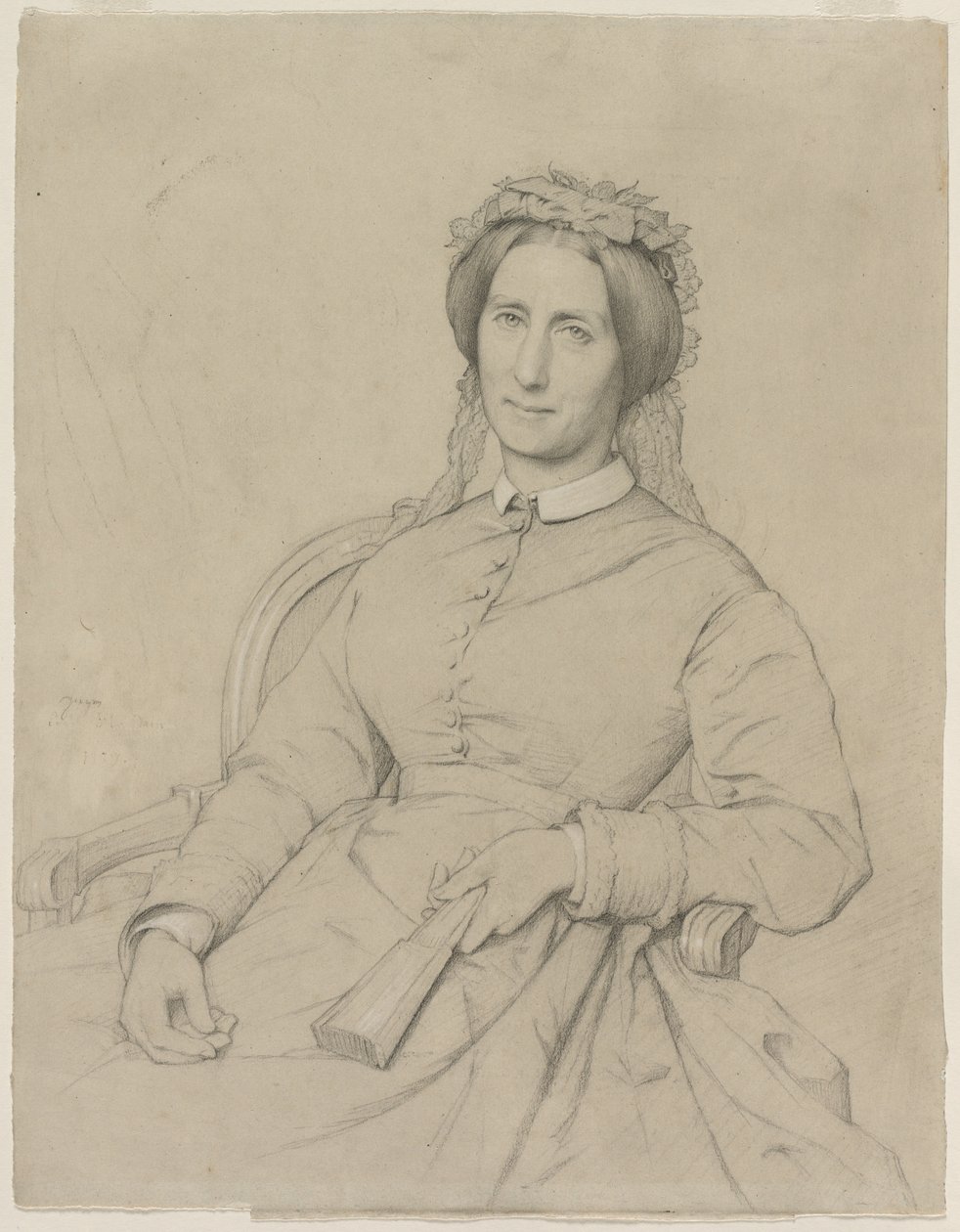Madame Hippolyte Flandrin Aimée Ancelot, 1869年。 作： ジャン・ポール・フランドリン