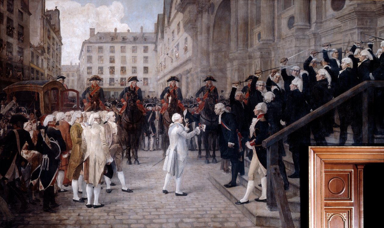 1789年7月17日、19世紀から20世紀にパリの新市長が受け取ったルイ16世 作： ジャン・ポール・ローレンス