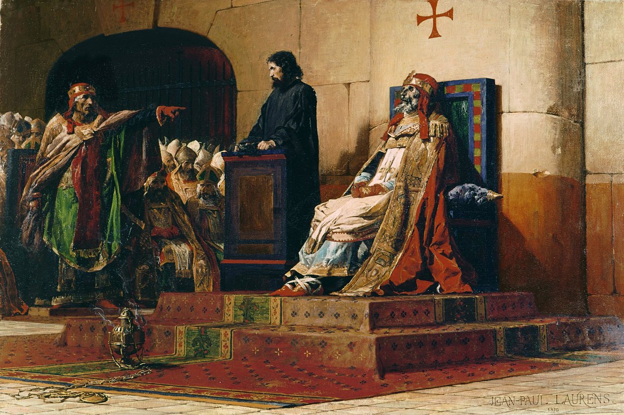 教皇フォルモスとスティーブン7世、1870年 作： ジャン・ポール・ローレンス