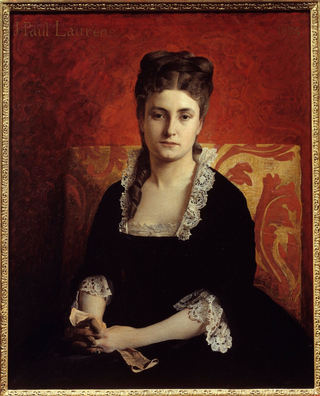 現代アート 女性の肖像 絵画 女性の肖像。ジャン・ポール・ローレンス（1838-1921）の絵画