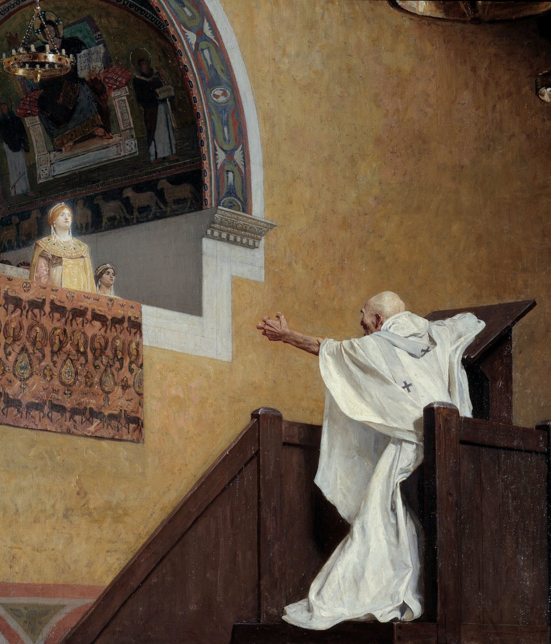 Heiliger Johannes Chrysostomus und die Kaiserin Eudoxia (Detail) von Jean Paul Laurens