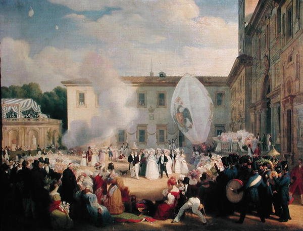 フランソワルネ（1768〜1848）ヴィコントデシャトーブリアン、1829年4月29日、ヴィラメディチの庭園でロシアの大公爵夫人（1807〜73年）を受け取る 作： ジャン・ピエール・ノルブリン
