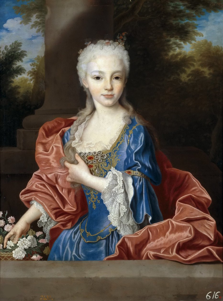 1725年以前のスペインのマリアナビクトリア1718〜1781年。 作： ジャン・ランク