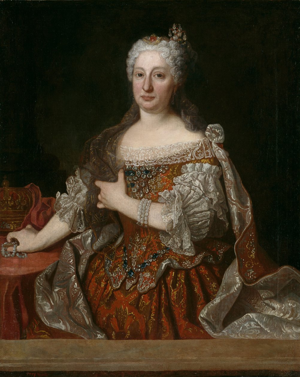 オーストリアの大公マリアアナの肖像1683-1754、ポルトガルの女王、c。 1729 作： ジャン・ランク