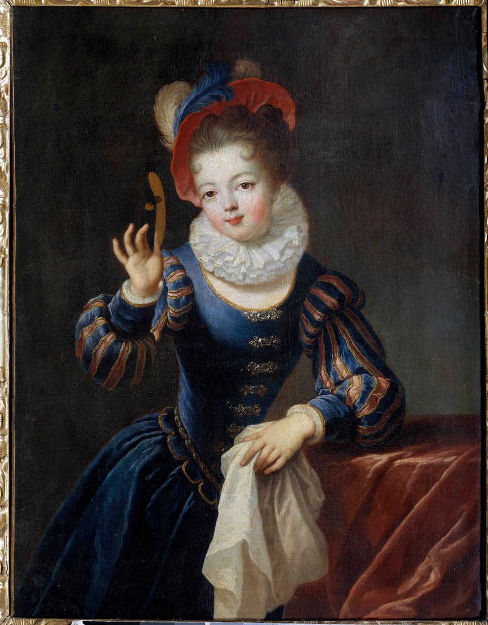 仮面をつけた少女 ジャン・ルー（1677-1734）の絵画 18世紀 作： ジャン・ラウ