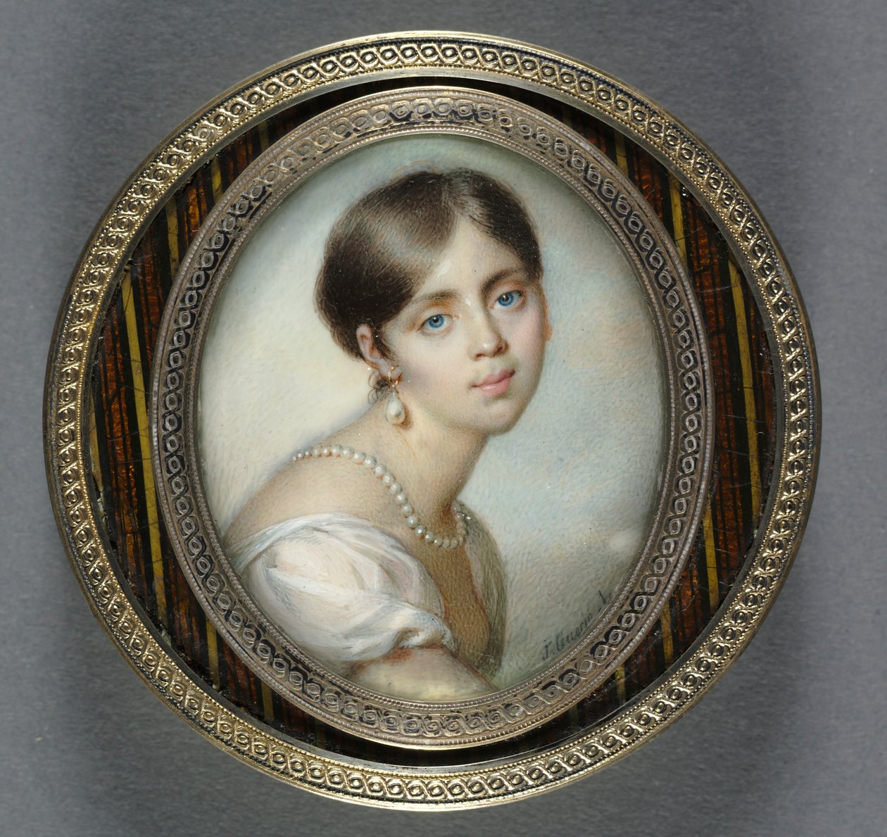 白の若い女性の肖像、1805年。 作： ジャン・アーバン・ゲラン