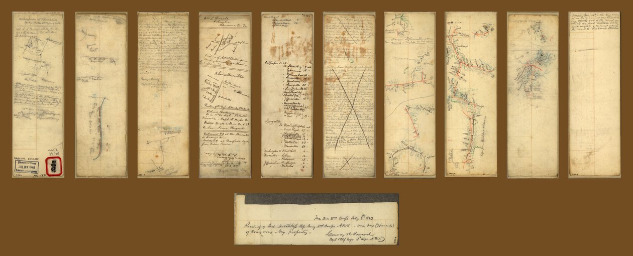 J.ホッチキスのメモランダム、Top.Hd.Eng.、Hd.A.N.Va., 2nd Corps, Hd. Qrs. - (Chancellorsville, Virginia).LOC 2005625049 作： Anydiah Hotchkiss