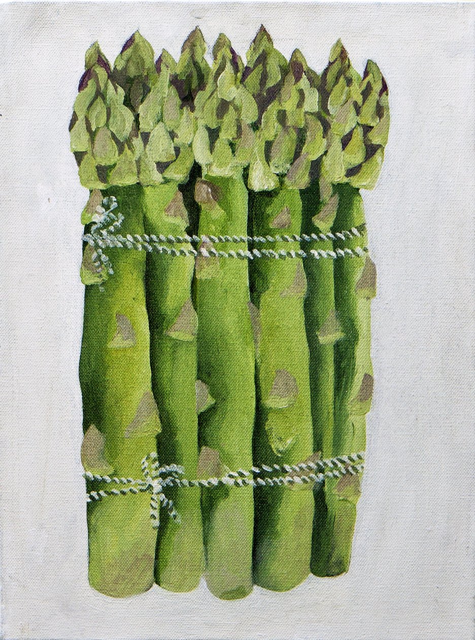 アスパラガス,2013 （キャンバスにアクリル画） 作： ジェニファー・アボット