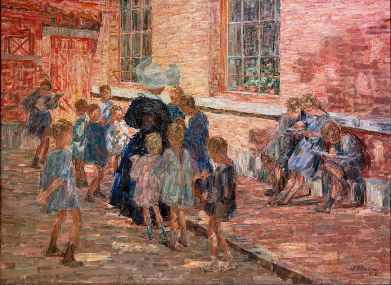 Jardim de infância em Deurle (óleo sobre tela) 作： ジェニー・モンティニー
