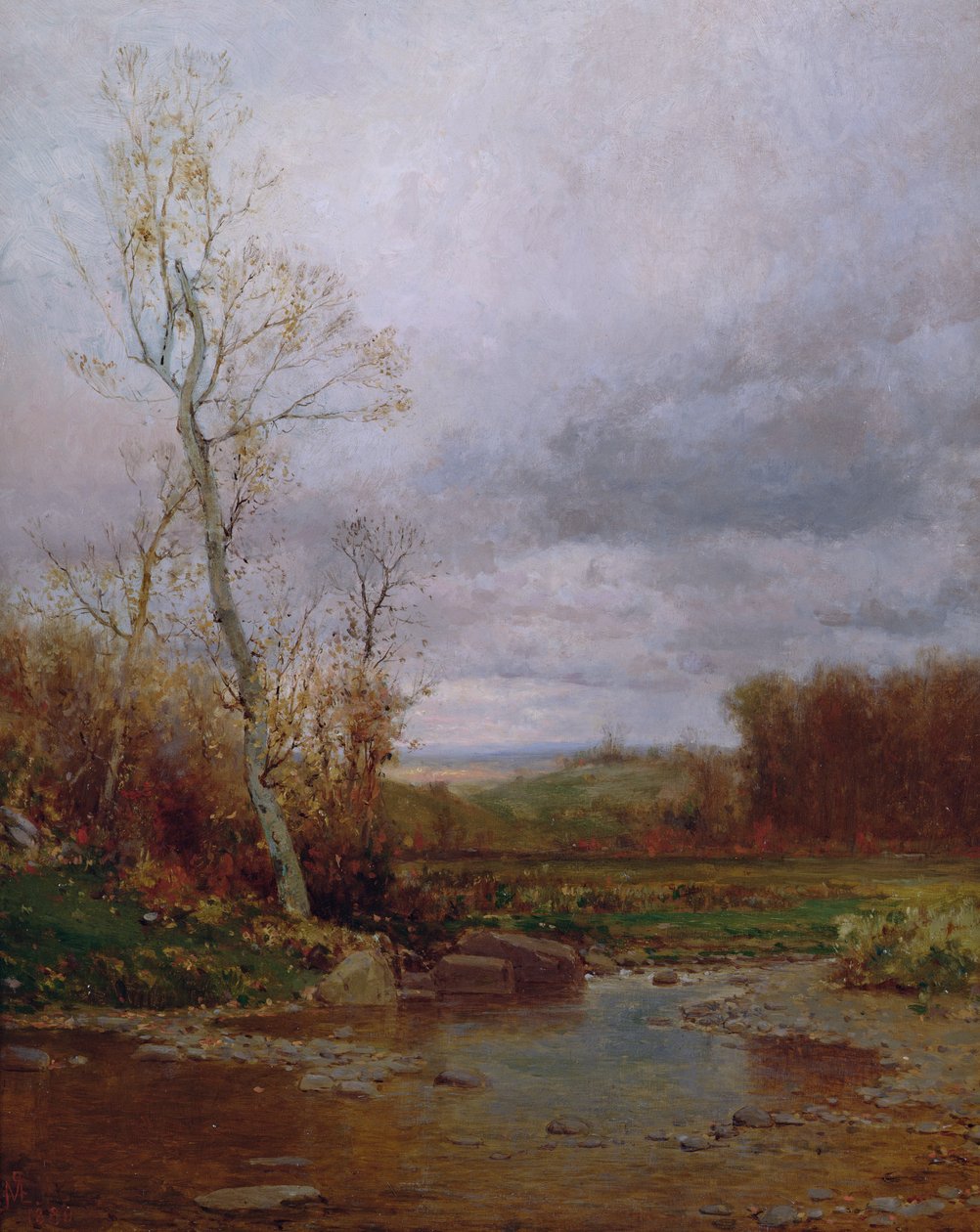 川の風景、1880 作： ジャービス・マッケンティー