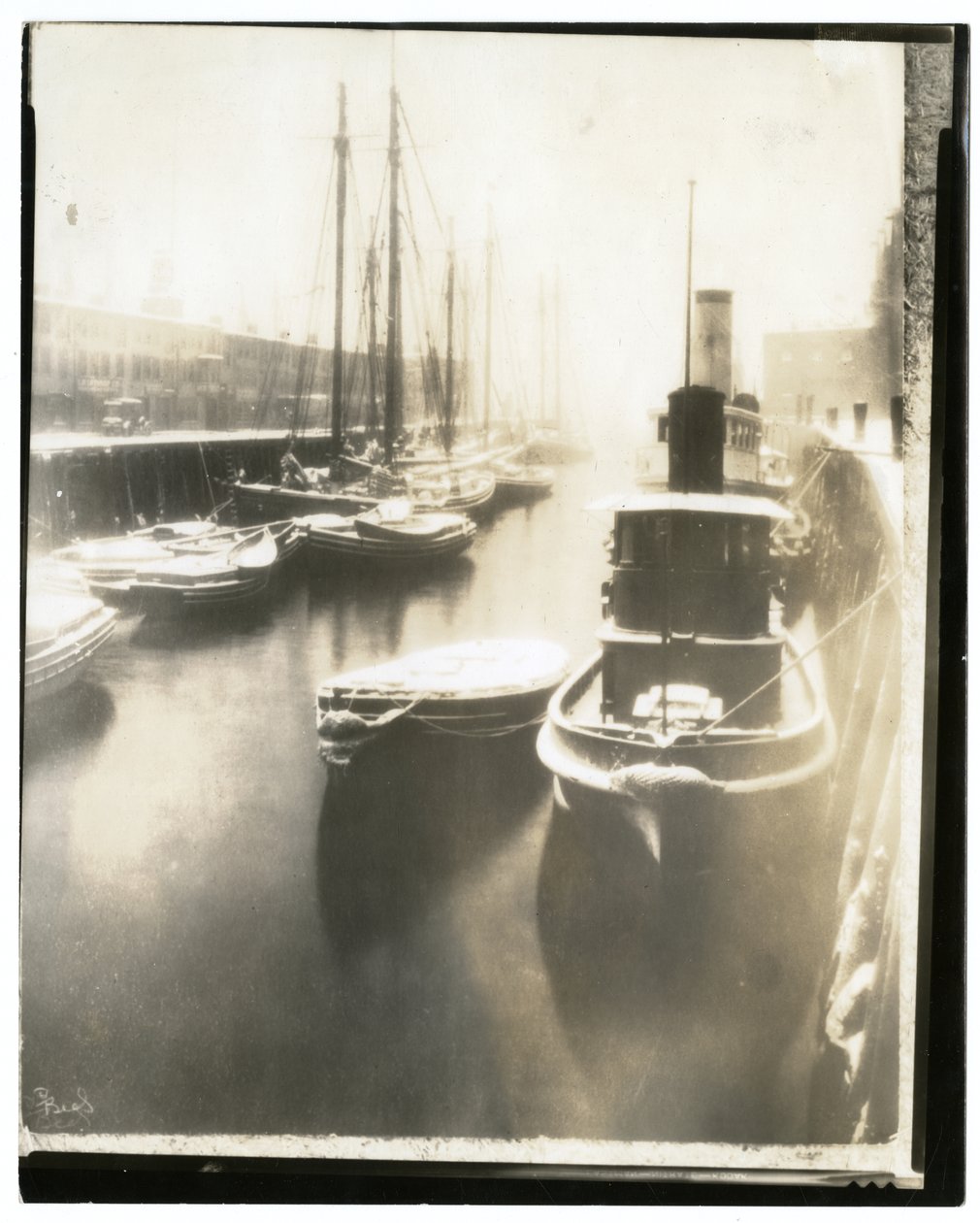 ボストン、Old T Wharf、1902-10年頃（ゼラチンシルバー写真 作： ジェシーターボックスビール