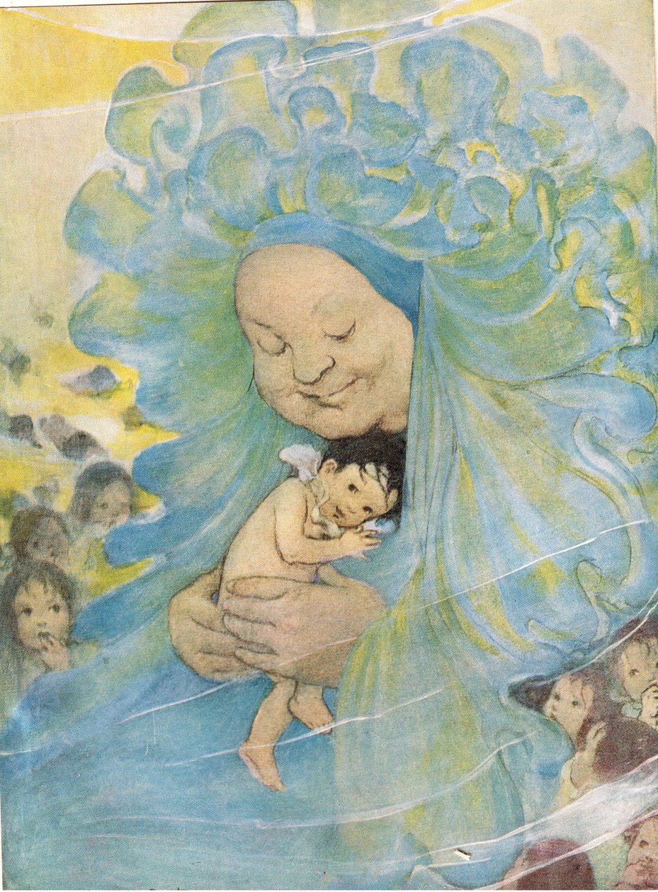 Mrs Doasyouwouldbedonby、牧師チャールズ・キングスレーによる「The Water Babies」のイラスト（カラーリソ） 作： ジェシー・ウィルコックス・スミス