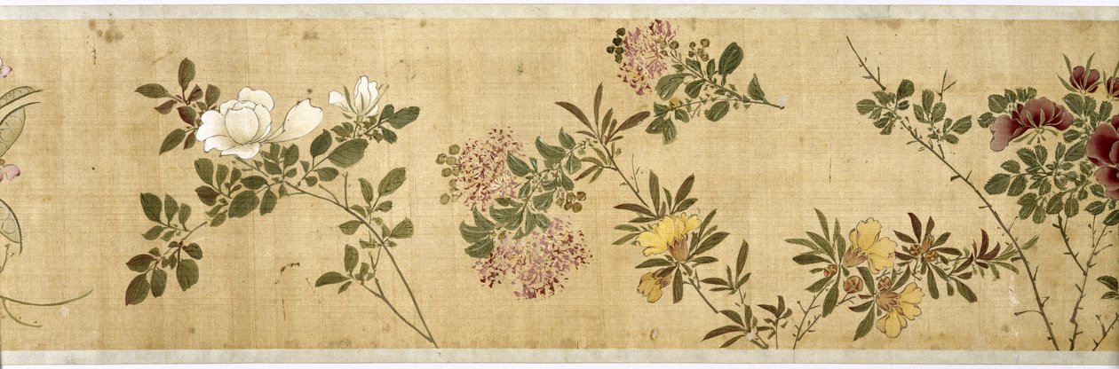 百花、17世紀初頭（シルク塗装）（詳細：207347-58も参照） 作： ジアヤン・チェン