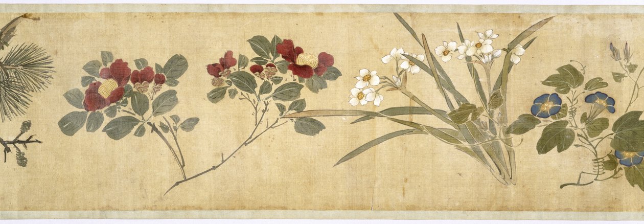 百花、17世紀初頭（シルク塗装）（詳細：207347-58も参照） 作： ジアヤン・チェン